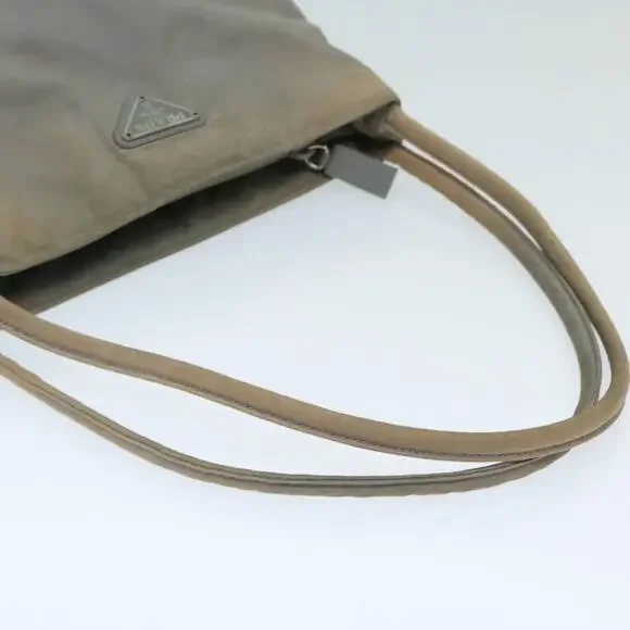 PRADA Hand Bag Nylon Gray